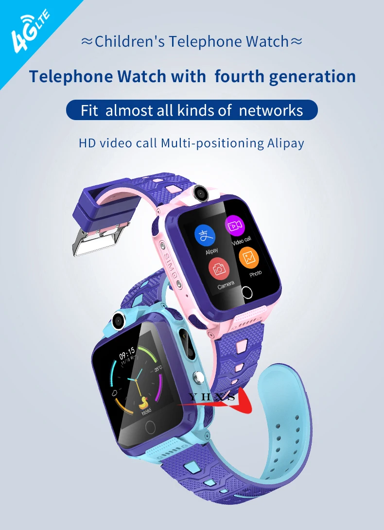 IP67 Waterproof Smart 4G Remote Camera GPS WI-FI Kids Children Students Wristwatch SOS Video Call Monitor Tracker Location Watch