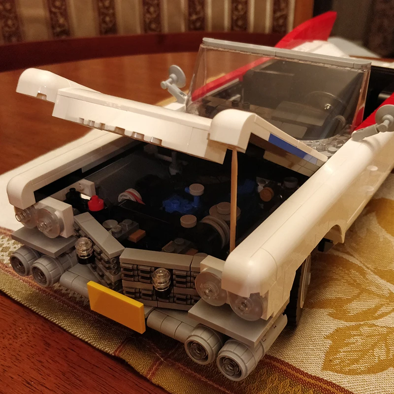 Строительные блоки MOC, кабриолет, крейсер, автомобиль 1959, автомобиль, технология, кирпичи 10274, модификация игрушек, коллекция дисплеев, рождественские подарки (art.: 3920ccf54bc4e) - 3920ccf54bc4e