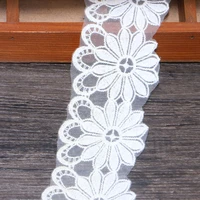 1yardslot6 6cm white mesh embroidery lace ribbon dress lace needlework sewing lace fabric sewing accessories lace trims