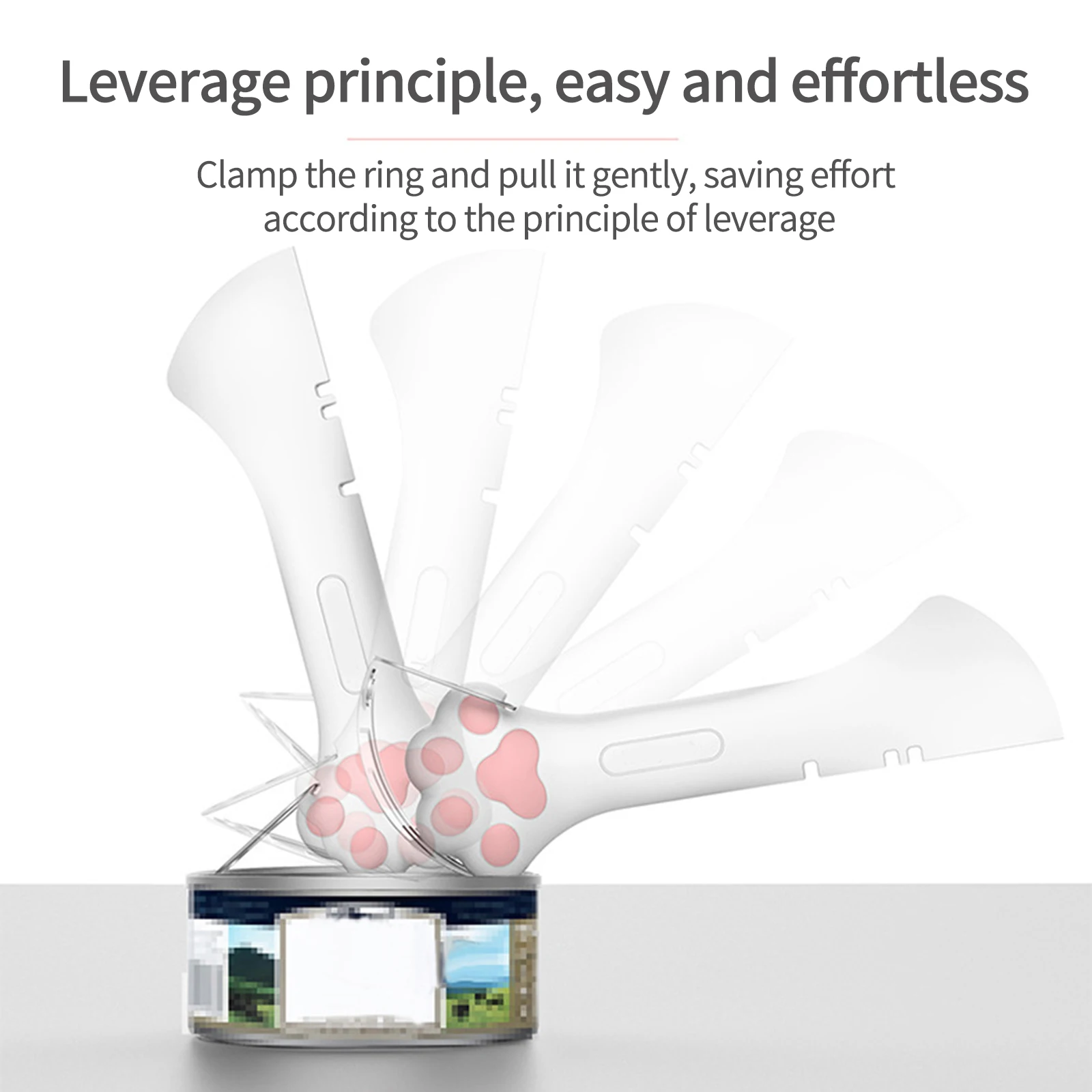 Мультяшный дизайн в виде кошачьей лапы консервный нож многофункциональный для