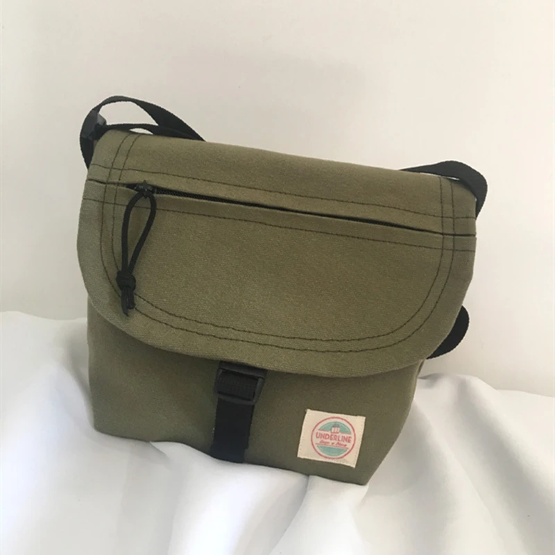 

Large Capacity Women's Canvas Bag 2021 New Casual All-match Shoulder Bag Messenger Bag Student Zipper Handbag School Bag