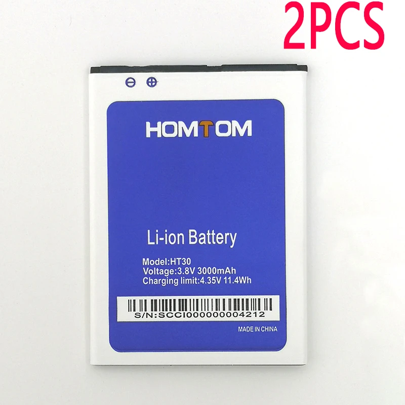 

2PCS 100% Original 3000mAh HT30 Battery For Homtom HT30 Phone In Stock Latest Production High Quality Battery+Tracking Number