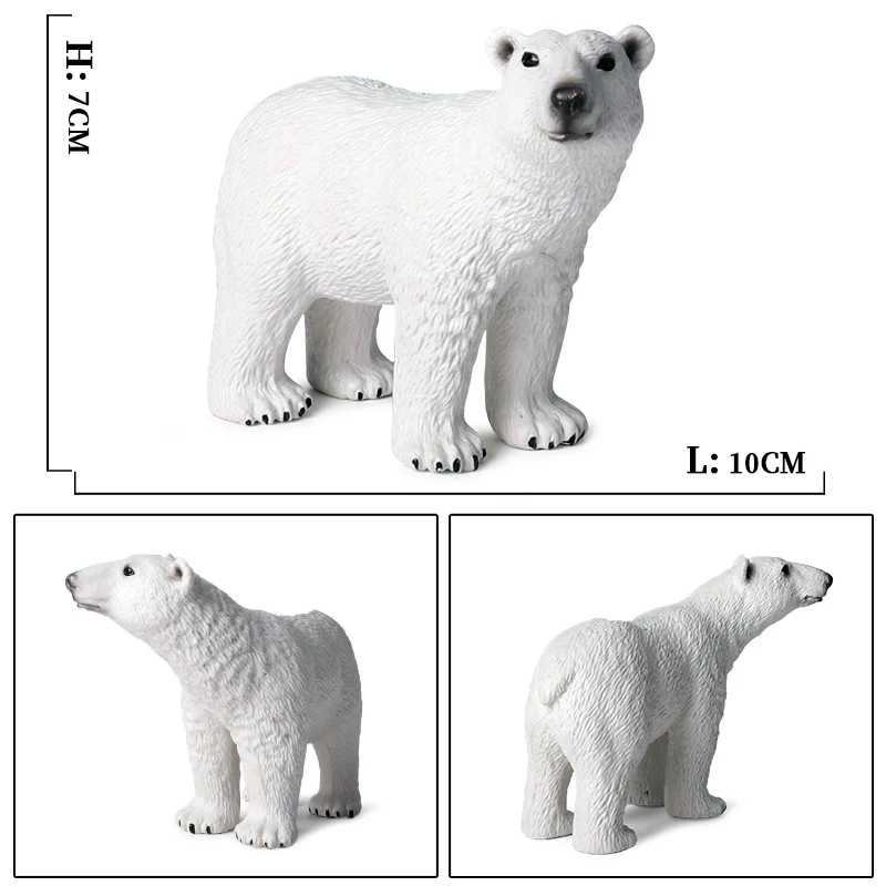 3 шт. фигурки полярных медведей Oenux для Северного полюса имитация белого медведя