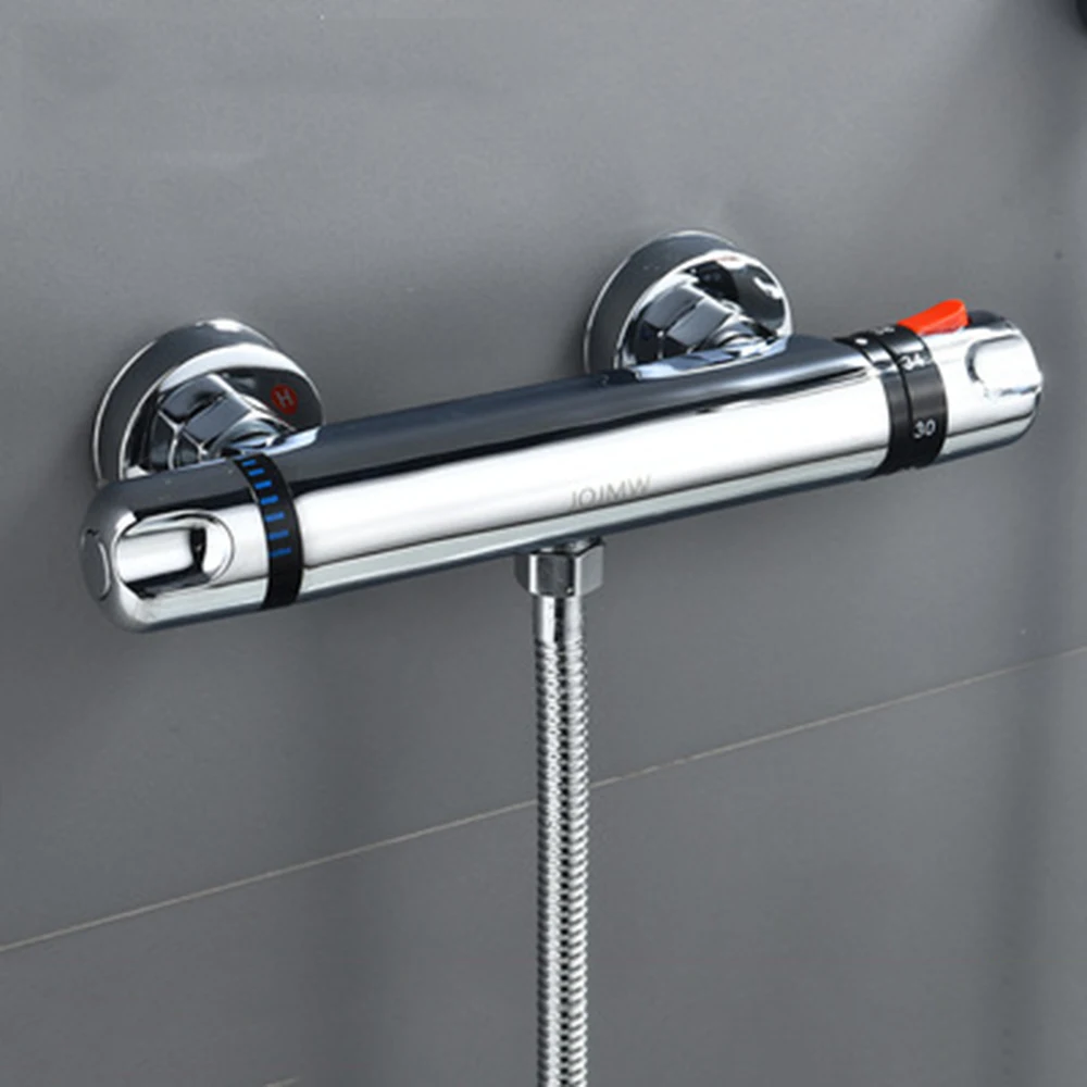

Термостатический регулирующий клапан для ванной комнаты, 1 шт., нижний смеситель для настенного крепления, смеситель горячей и холодной вод...