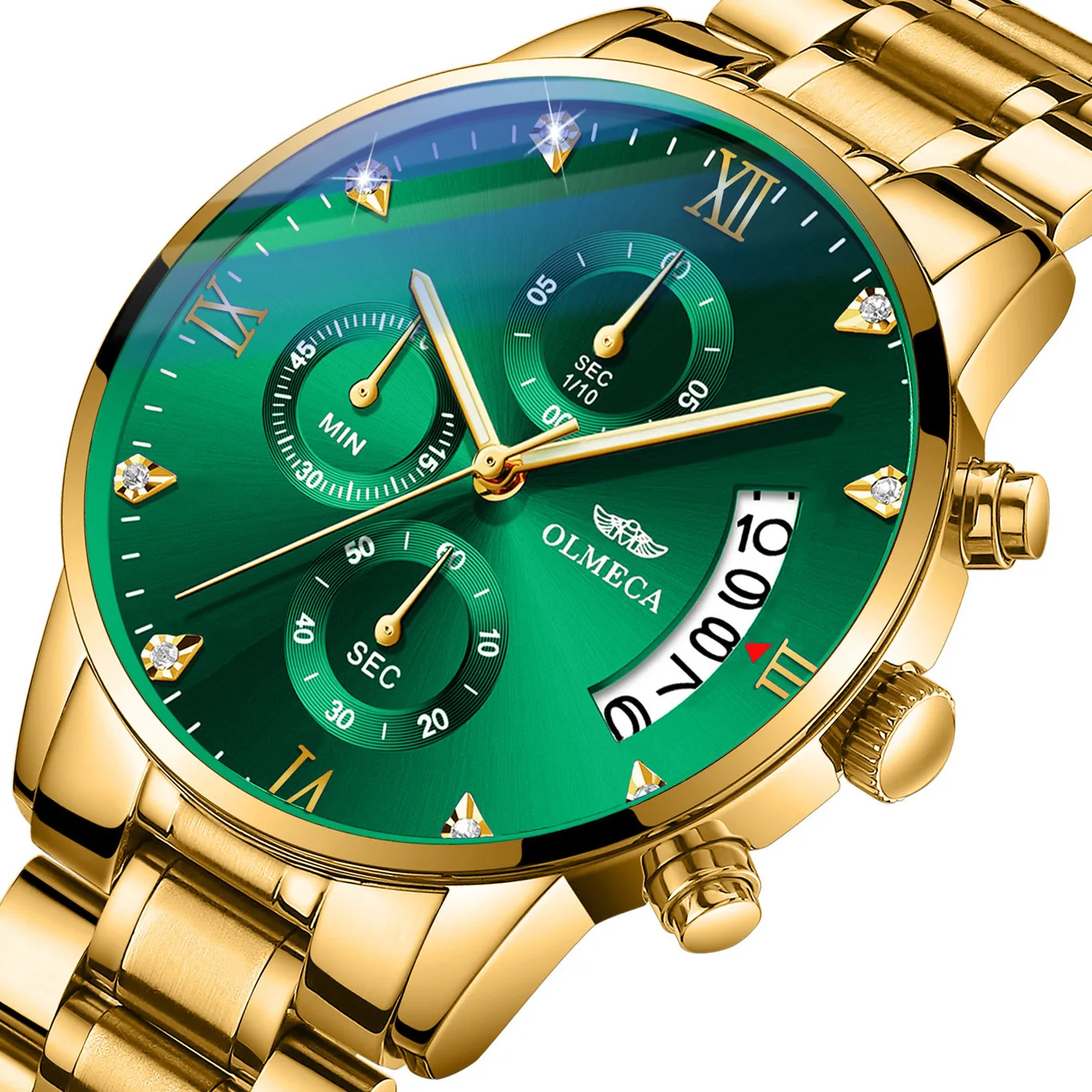 OLMECA мужские часы люксовый бренд водонепроницаемые нержавеющая сталь мода полный