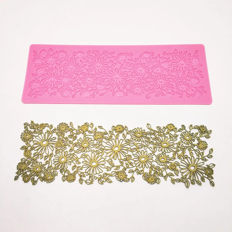 Инструмент для украшения торта из кружева в виде маленького цветка полимерная