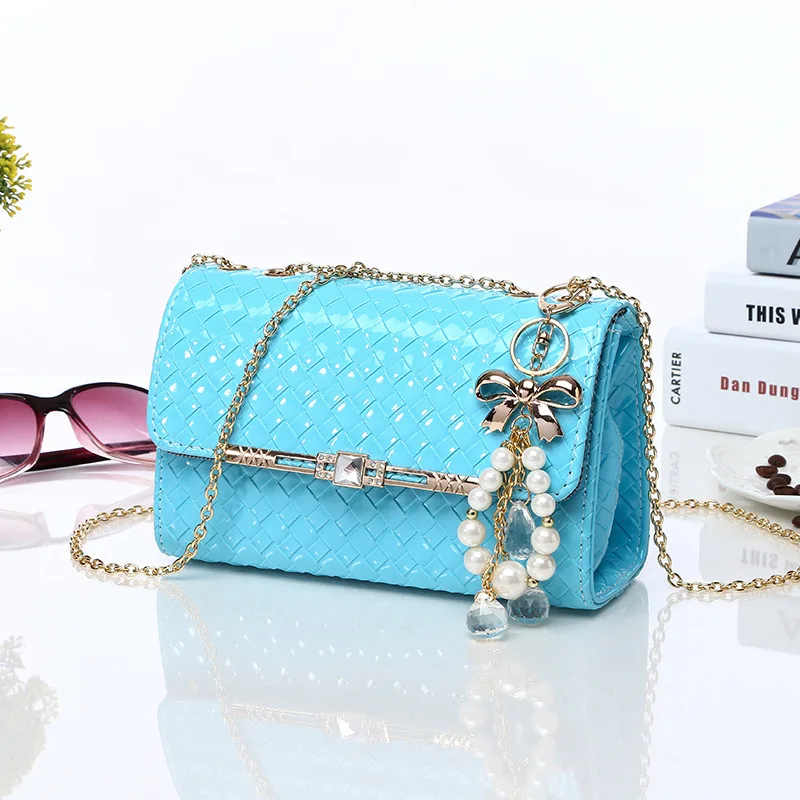 

2020 Summer Fashion Candy Color Lady Messenger Bag New Chain Women Shoulder Bag Mini Crossbody Bag High Quality PU Party Pouch