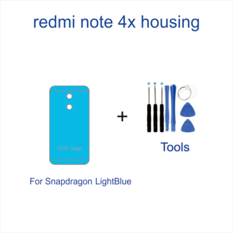 Snapdragon LightBlue Xiao mi Red mi Note 4 4X чехол для батареи задняя крышка для задней двери чехол для замены Snapdragon Xiao mi Red mi Note 4 4X чехол для аккумулятора - Цвет: Snapdragon LightBlue