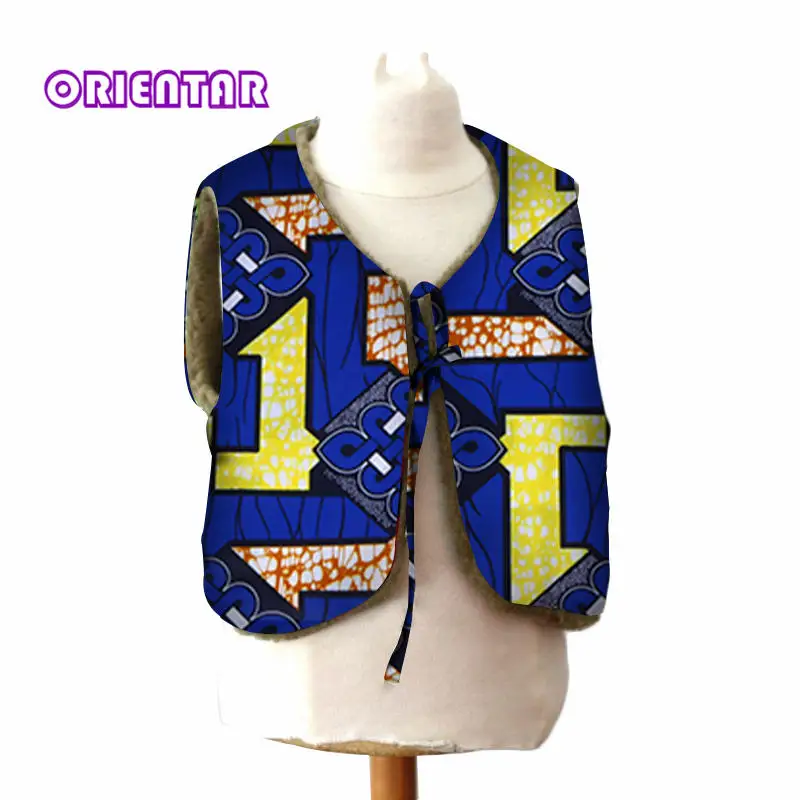Одежда в африканском стиле Детская верхняя одежда Жилеты Зимняя теплая жилетка