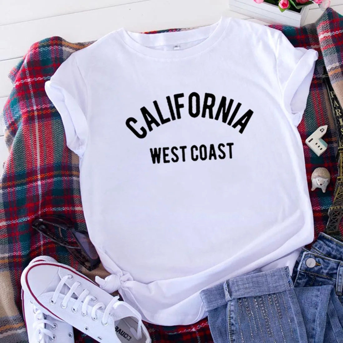 Фото Калифорния западное побережье летняя женская футболка с коротким рукавом о