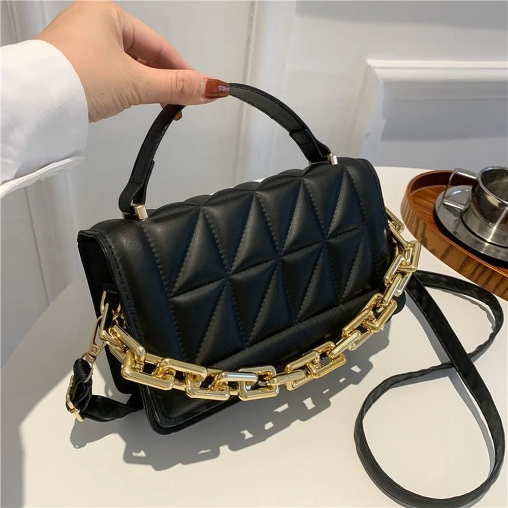 

Women Leather Bag New Small Square Shoulder Messenger Portable Magnetic Buckle Crossbody Bag Designer Luxury Top Quality Clutch