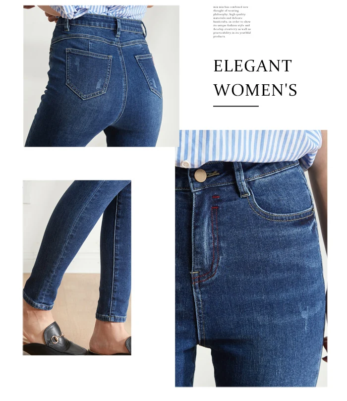 Женские облегающие эластичные джинсы LEIJIJEANS, классические повседневные брюки с высокой посадкой, новая модель 9208 большого размера на осень