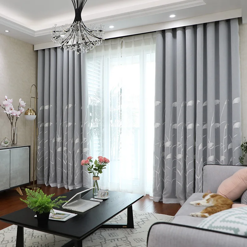 Двухслойные сетчатые шторы в нордическом стиле красные простые современные из