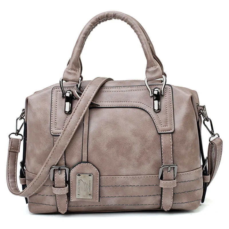 Light brown Винтажные ремни, роскошные сумки для женщин, кожаная сумка на плечо, дизайнерская женская Повседневная Сумка-тоут, сумка для основной женщины, женские ручные сумки - Цвет: Light brown