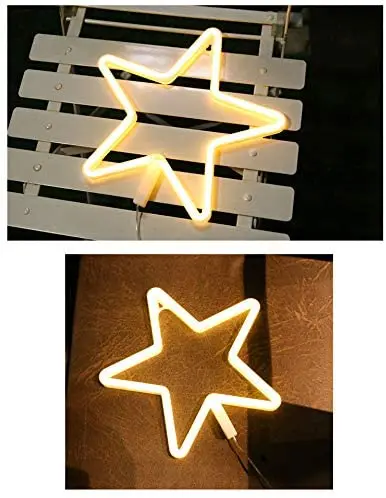 Неоновый светильник с пентаграммой неоновые световые вывески теплый белый