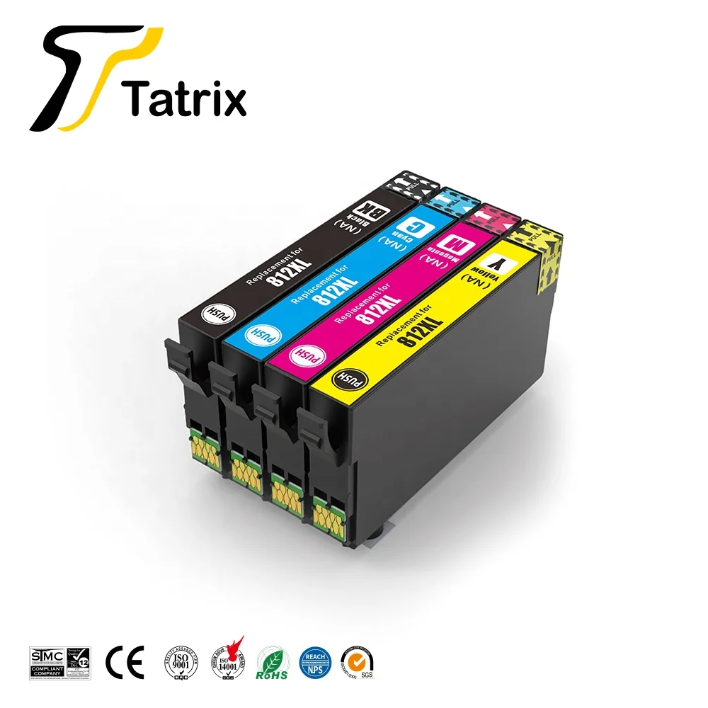 LEMERO Remanufactured Ink Cartridge Replacement for Epson 812XL T812XL T812 812 XL to use with Workforce Pro WF-7840 WF-7820 Workforce EC-C7000 1 Black, 1 Cyan, 1 Magenta, 1 Yellow, 4 Pack 
