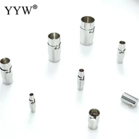 10pcs stainless steel magnetic clasps hole 35mm 6mm 8mm leather cord lace safe lock clasp diy bracelet jewelry making fingdings