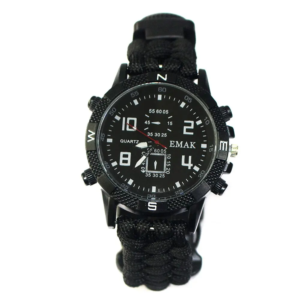 Спасательный круг свисток Компас водонепроницаемые часы LED цифровые наружные