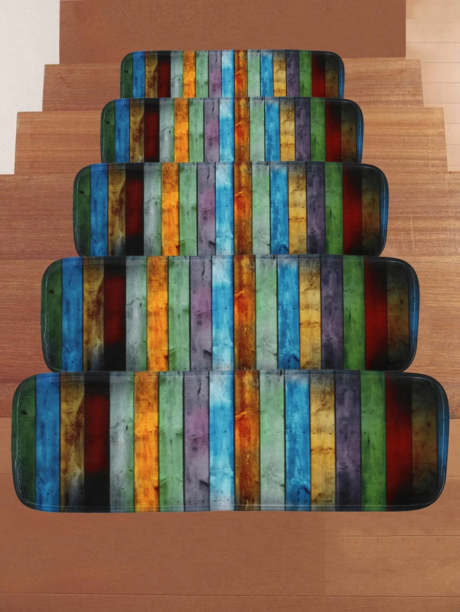 

New 1/5Pcs Stair Carpet Treads Stair Tread Mat For Skid-Resistant Doormat Carpet Mat 70x22cm Carpets Floor Rugs Home Decor