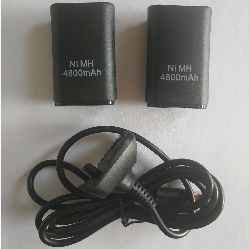 

10Pcs/Lot 4800mAh Battery Pack+Charger for Xbox 360 Battery Xbox360 Wireless Controller Gamepad Ni-MH Black/White Wholesale