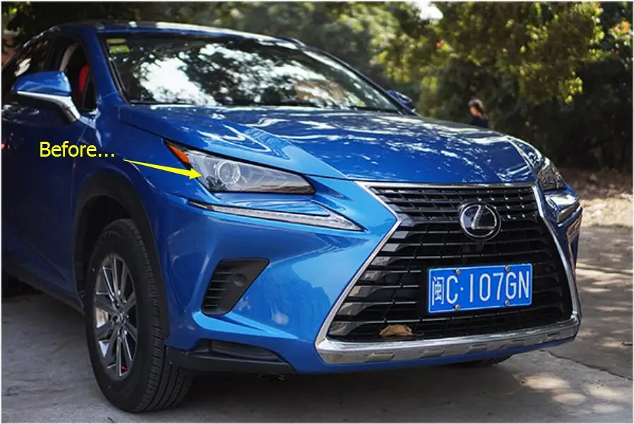 Автомобильная фара bupmer для Lexus фары NX200 NX200T NX300T автомобильные аксессуары все в светодиодный противотуманный фонарь для Lexus фары