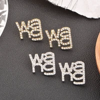 2021 creative letter vintage earrings for women statement jewelry pendant metal gold color earing fashion jewelry trendy gift