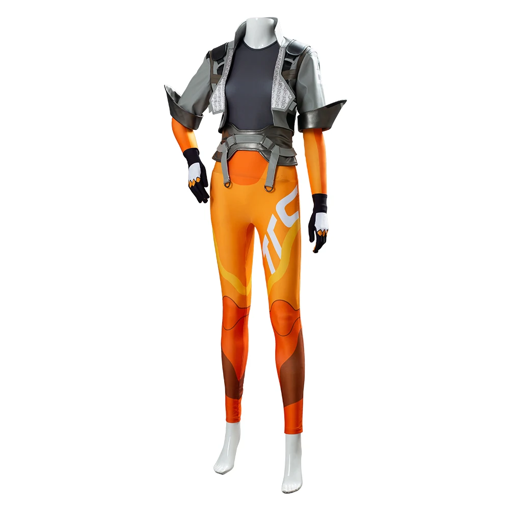 Костюм для косплея по мотивам игры OW Tracer Лена окстон комбинезон Униформа