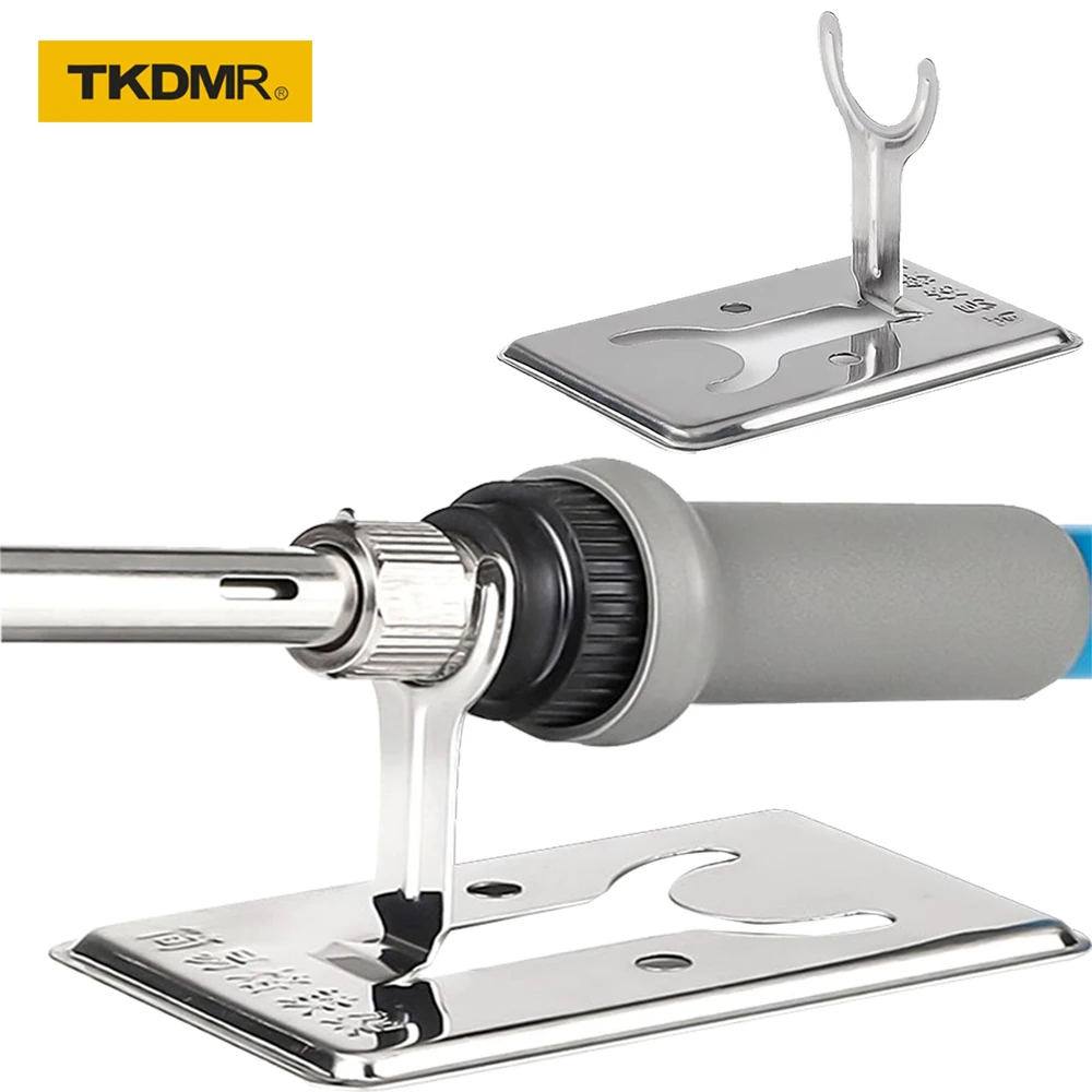 

2pcs Collapsible Portable and Mini Simple Electric Soldering Iron Stand Fittings Stainless Steel Y-Type Support Frame Cleaner