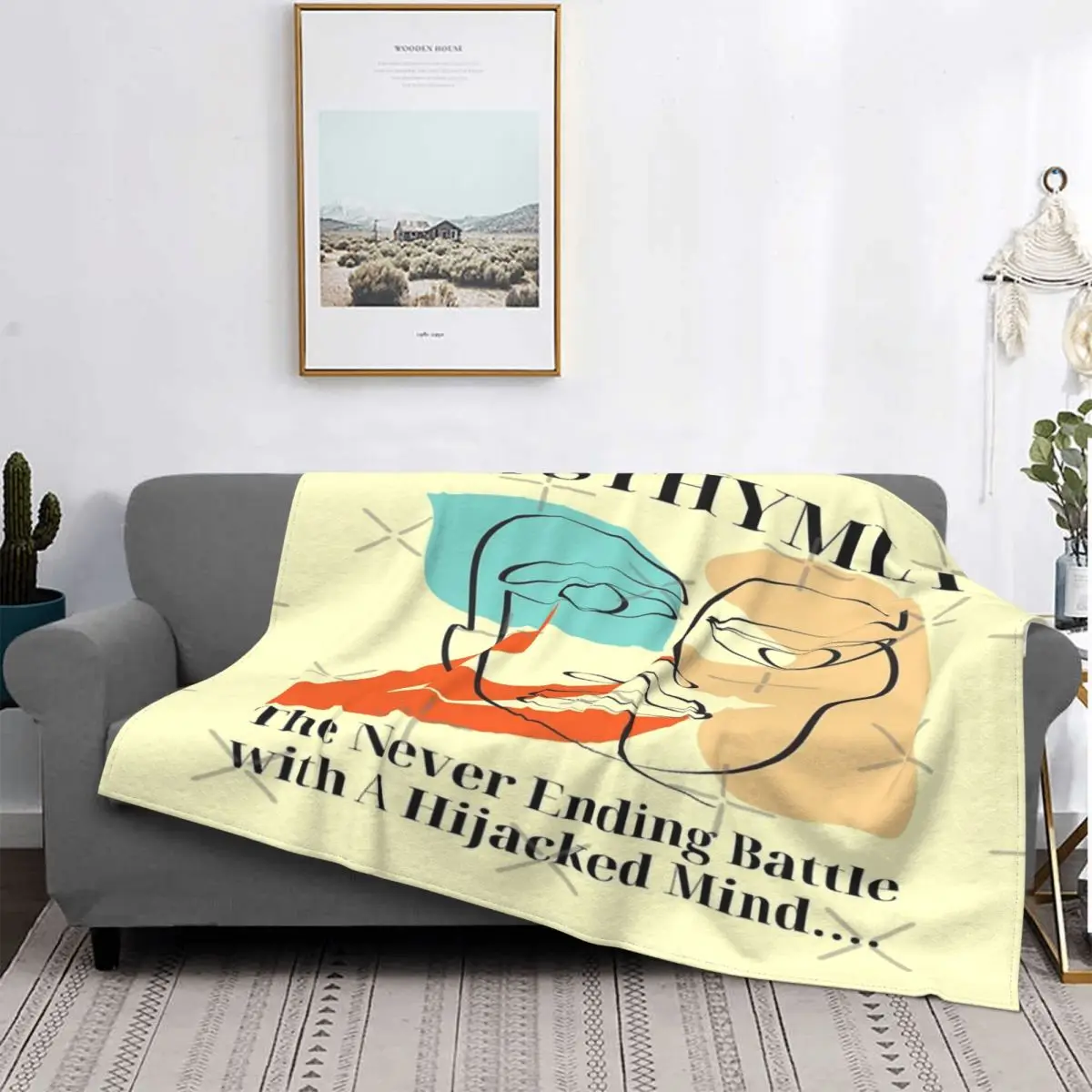

Dystimia-Manta Kawaii de algodón y lino para la cama, colcha a cuadros, 135