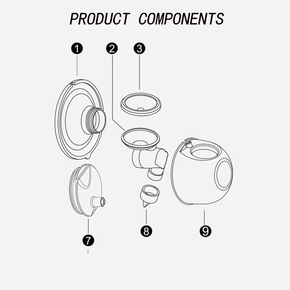 Accesorios para extractor de leche port&aacute;til, bocina de silicona, v&aacute;lvula de pico de pato, material de silicona, no contiene BPA-3