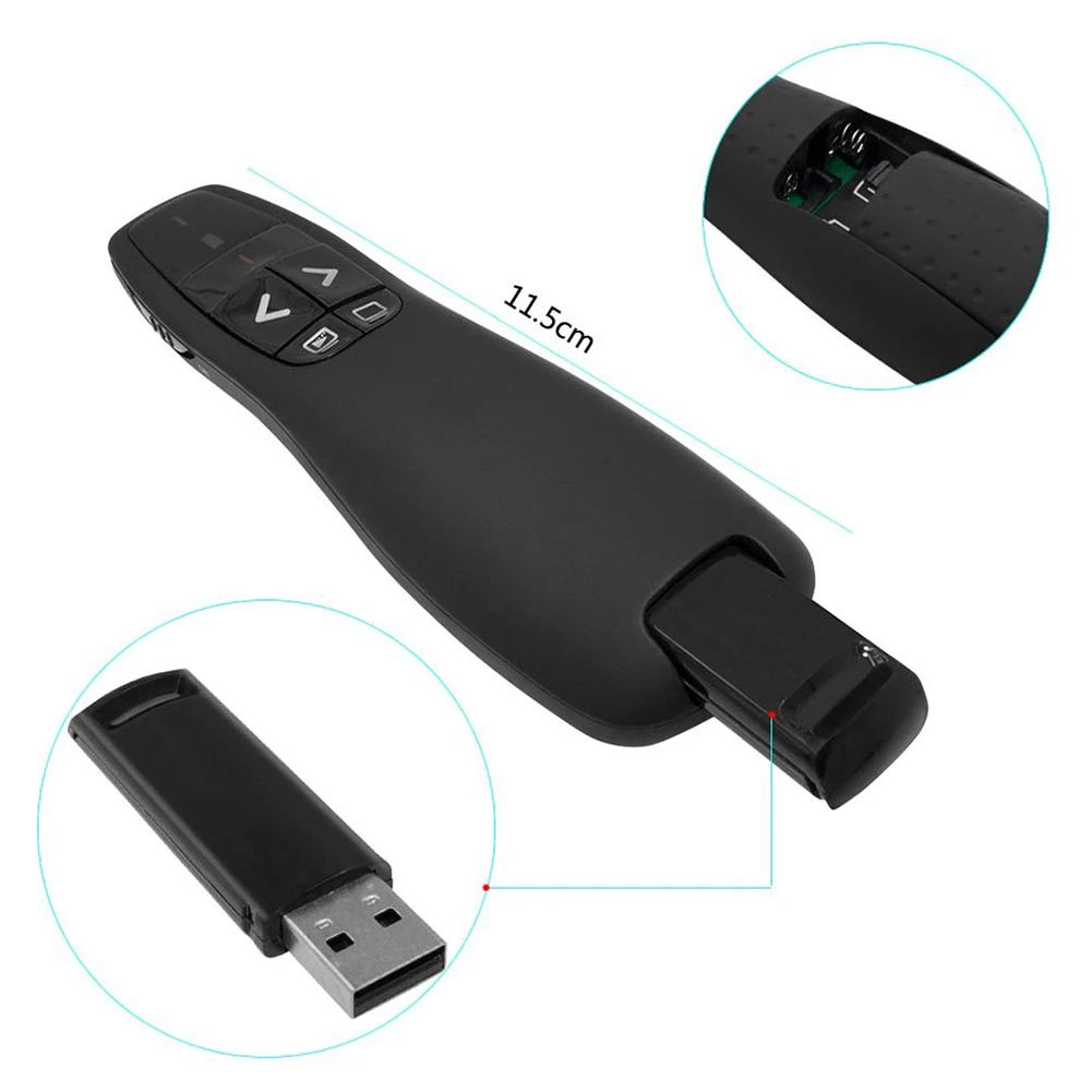 ALLOYSEED ручной R400 2 4 ГГц USB беспроводной презентатор PPT пульт дистанционного
