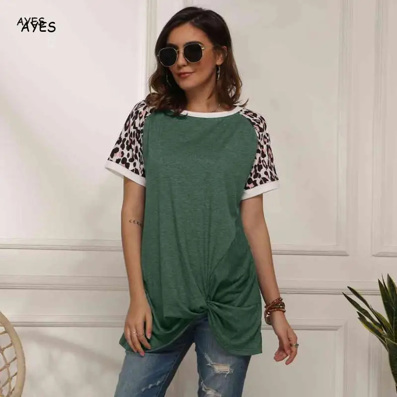 

Summer Leopard T-Shirt Women Tops 2020 Cotton Loose Short Sleeve Tees High Quality Female Casual Tops T-Shirts Women Femme