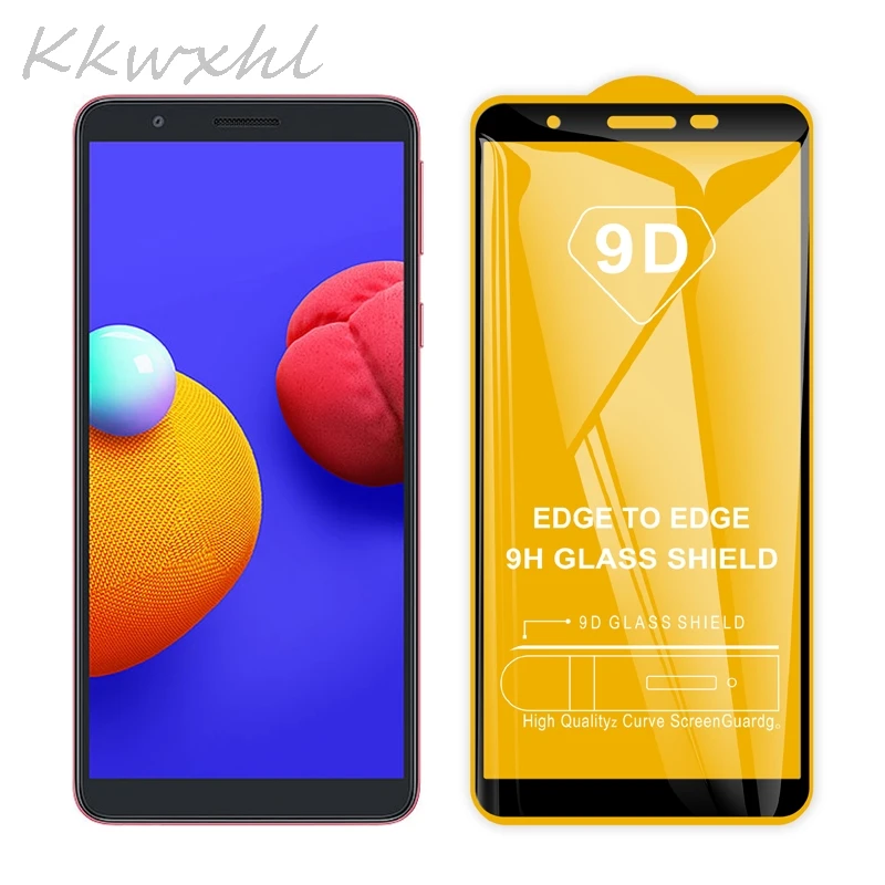 Защитная пленка из закаленного стекла для Samsung Galaxy A01 M01 Core полный красный лак крышка с уровнем твердости 9H защитная пленка среднего класса против царапин SM-A013F SM-A013G SM-M013F