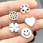 Подвеска в виде сердца, 17 х15 мм, из нержавеющей стали 100%, 10 шт.