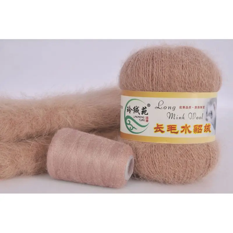 31 стиль 50 г кашемировая длинная плюшевая пряжа с шерстью норки мягкая норковая