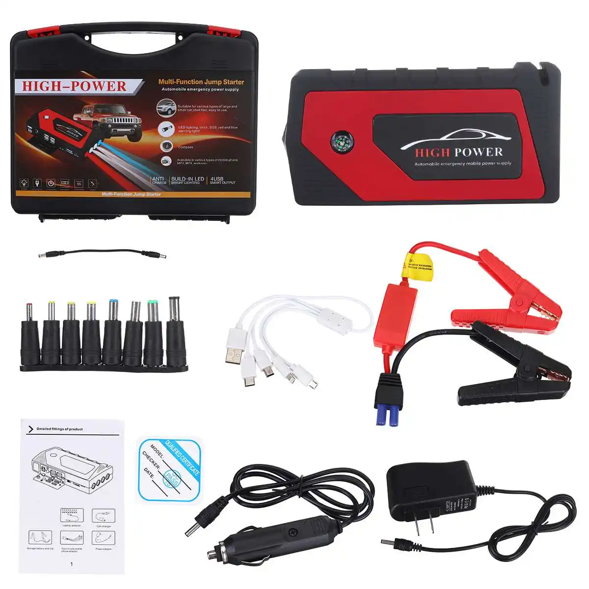 

Car Jump Starter Portable Power Bank Battery Booster Clamp 12V 600A Jump Starter Starting Device Emergency Booster Car Start