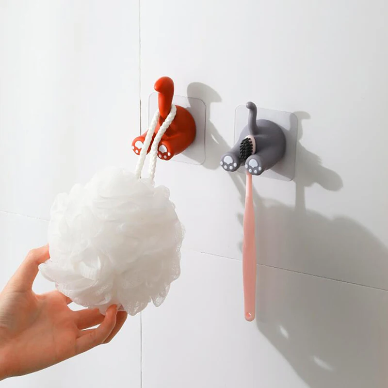 

Kawaii Cactus Toothbrush Holder Bathroom Squirrel Cat Tail Toothbrush Toothpaste Wall Suction Holder Rack Container Organizer