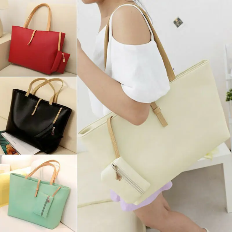 Новинка 2020 повседневная женская большая сумка из искусственной кожи на плечо