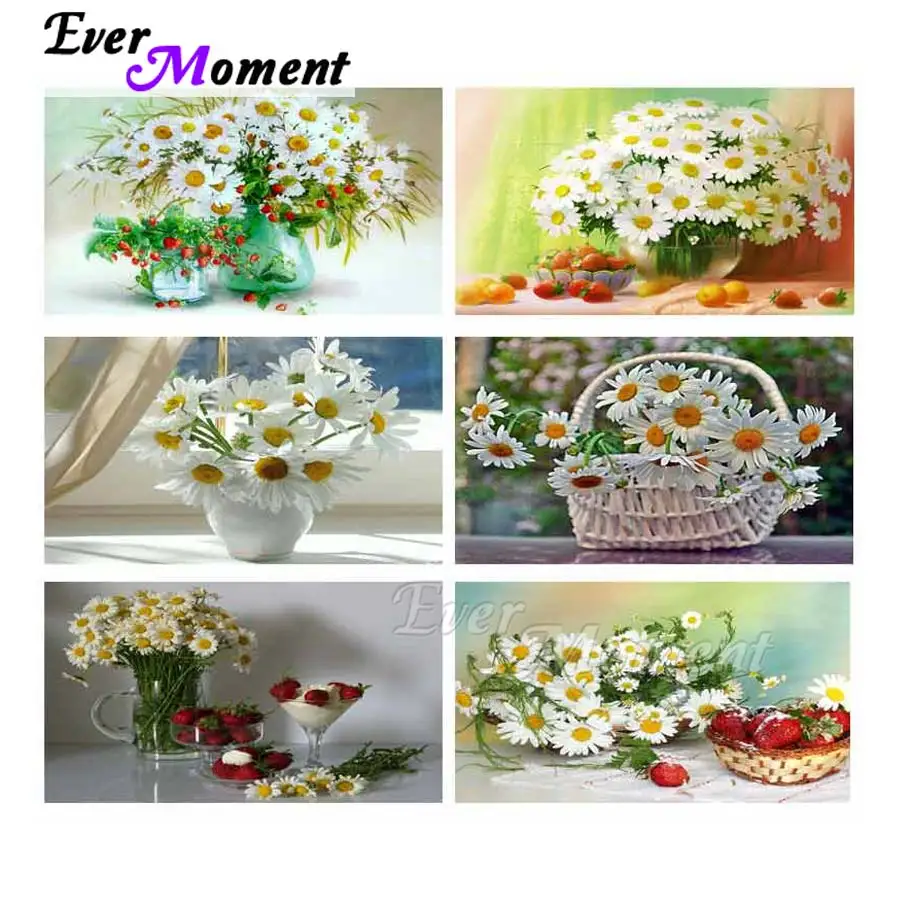 Ever Moment аксессуары для алмазной живописи DIY хрустальный цветок ромашки Белая