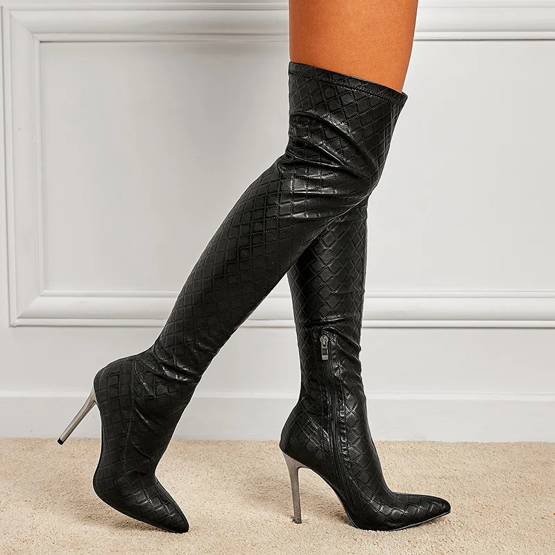

Autumn Winters Thigh High Modern Sexy Women Boots Ladies Girls Thin Heels Pointed Toe Over The Knee Long Boot Shoes For Women