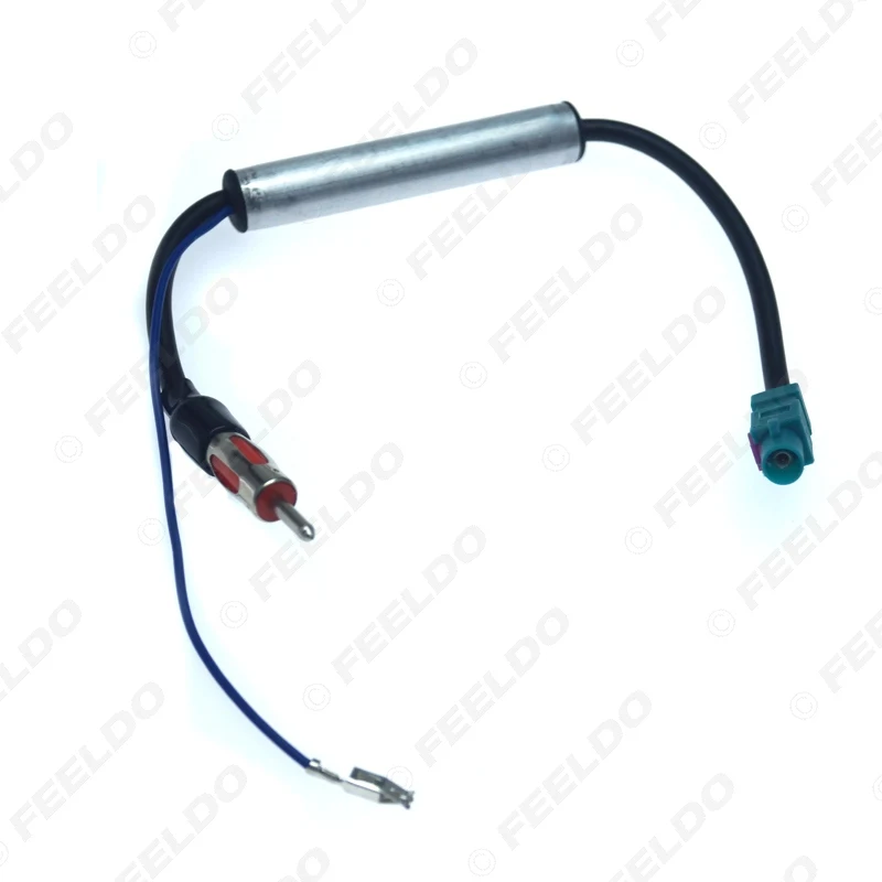 Автомобильная антенна FEELDO со штекером для установки радио с адаптером усилителя
