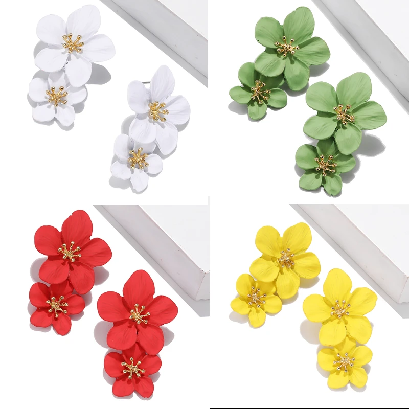 2020 новый дизайн модные ювелирные изделия элегантные большие Двойные смешанные