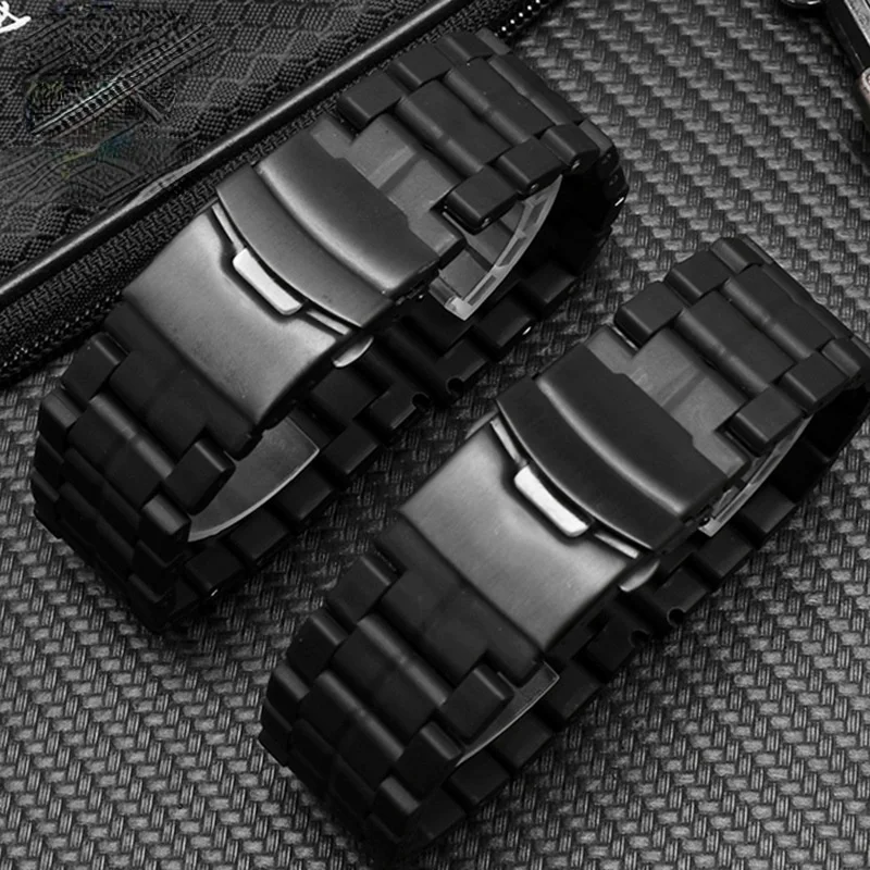 Resin strap  Fit  for Luminox carbon fiber male 3051 plastic steel military strap diving watch strap 23mm