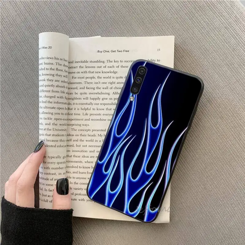 

Red Green Flames Fire Pattern Phone Case For Samsung galaxy S 7 8 9 10 20 edge A 6 10 20 30 50 51 70 note 10 plus Soft Funda