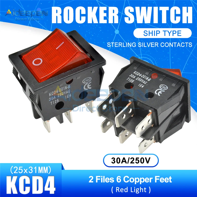 

Переключатель Aideepen KCD4 30А 250В