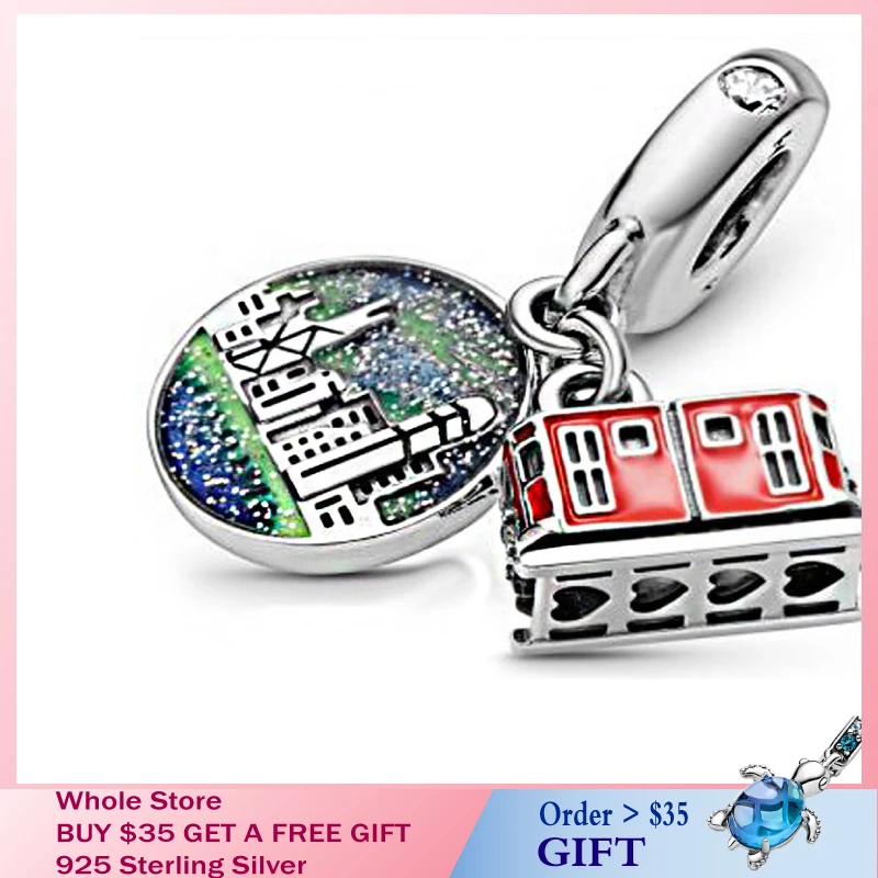 

The Second Summer New DIY Royal carriage pendant Charm fit Original Pandora Bracelets 100% 925 Sterling Silver DIY Birthday HOT
