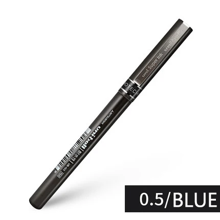 Blue 1pcs 1 шт., японская нейтральная ручка UNI, UB-155, прямая ручка с жидким шариком, ручка с вытягивающей крышкой, пуля, 0,5 мм, знак, студенческий офис - Цвет: Blue 1pcs