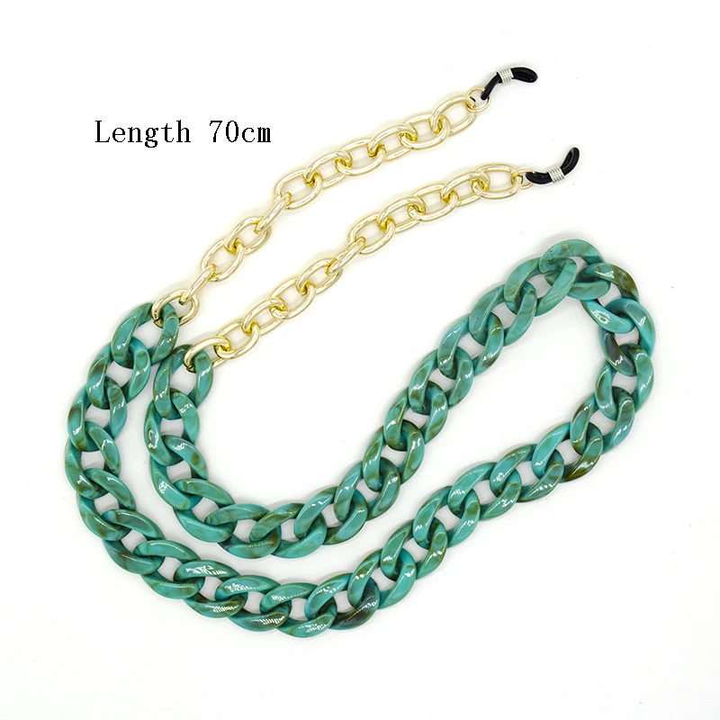 

Retro Acrylic Glasses Chain Lanyards Matte Gold Color matching Reading Glasses Hanging Neck Chains Sunglasses Chain Straps