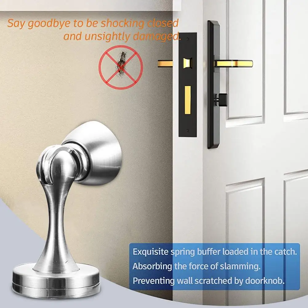 

NEW Dual-Purpose Door Stopper Sturdy Door Stop Door Catch Holder Door Holders Catch Floor Nail-free Door Stop Furniture Hardware