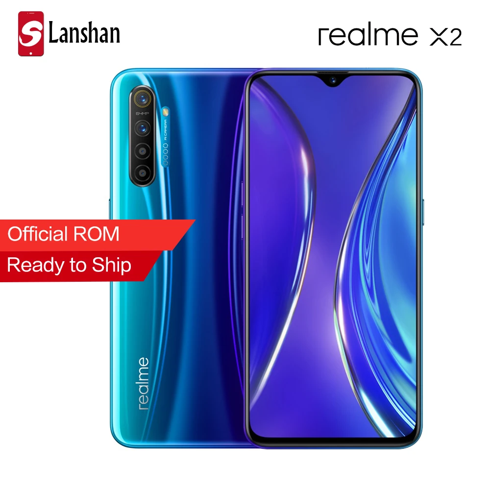 Оригинальный AMOLED экран realme X2 6 4 дюйма мобильный телефон Snapdragon 730G с функцией
